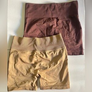 BUNDLE - Tan and Dark Brown Gym shorts